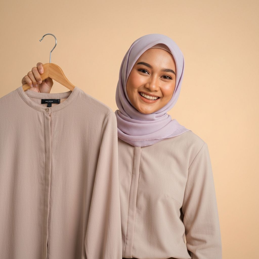 Woman Displaying Long Sleeve