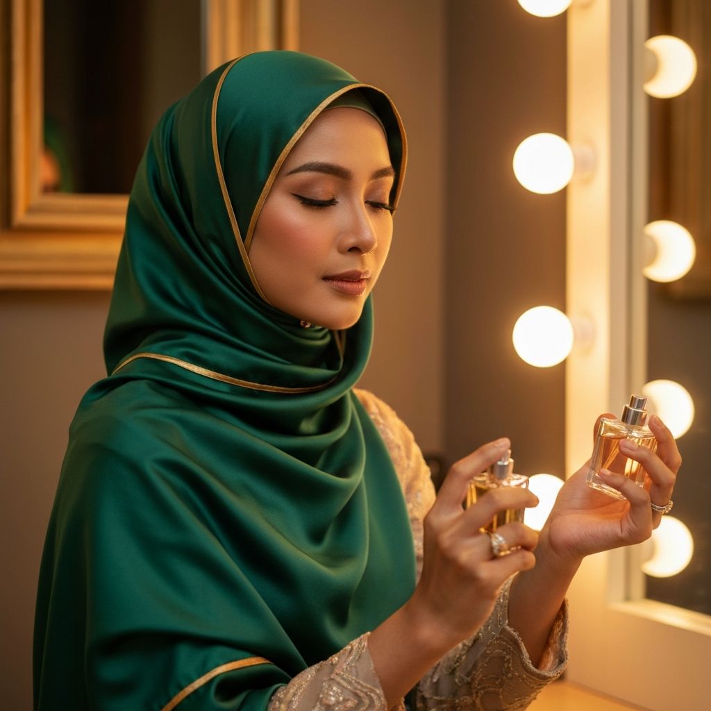 Woman Spraying Perfume