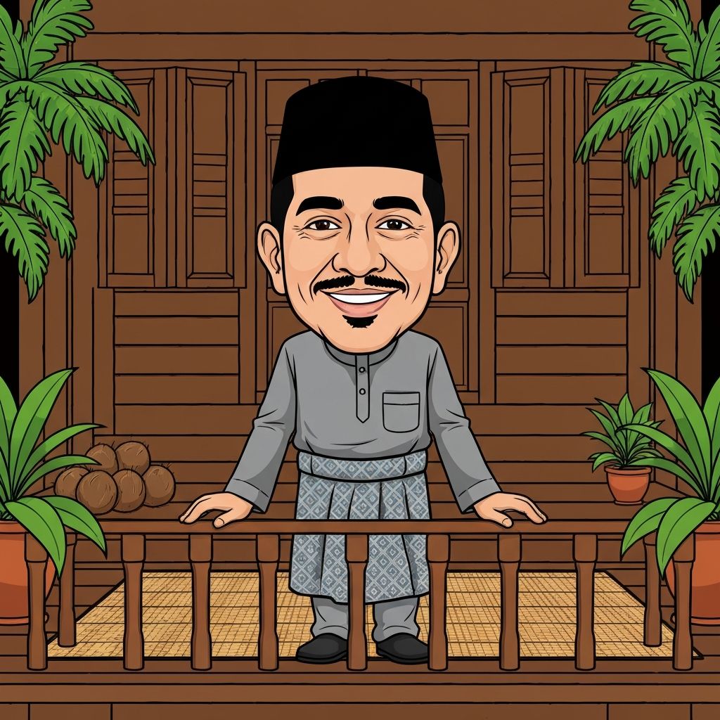 Karikatur Veranda - Grey Baju