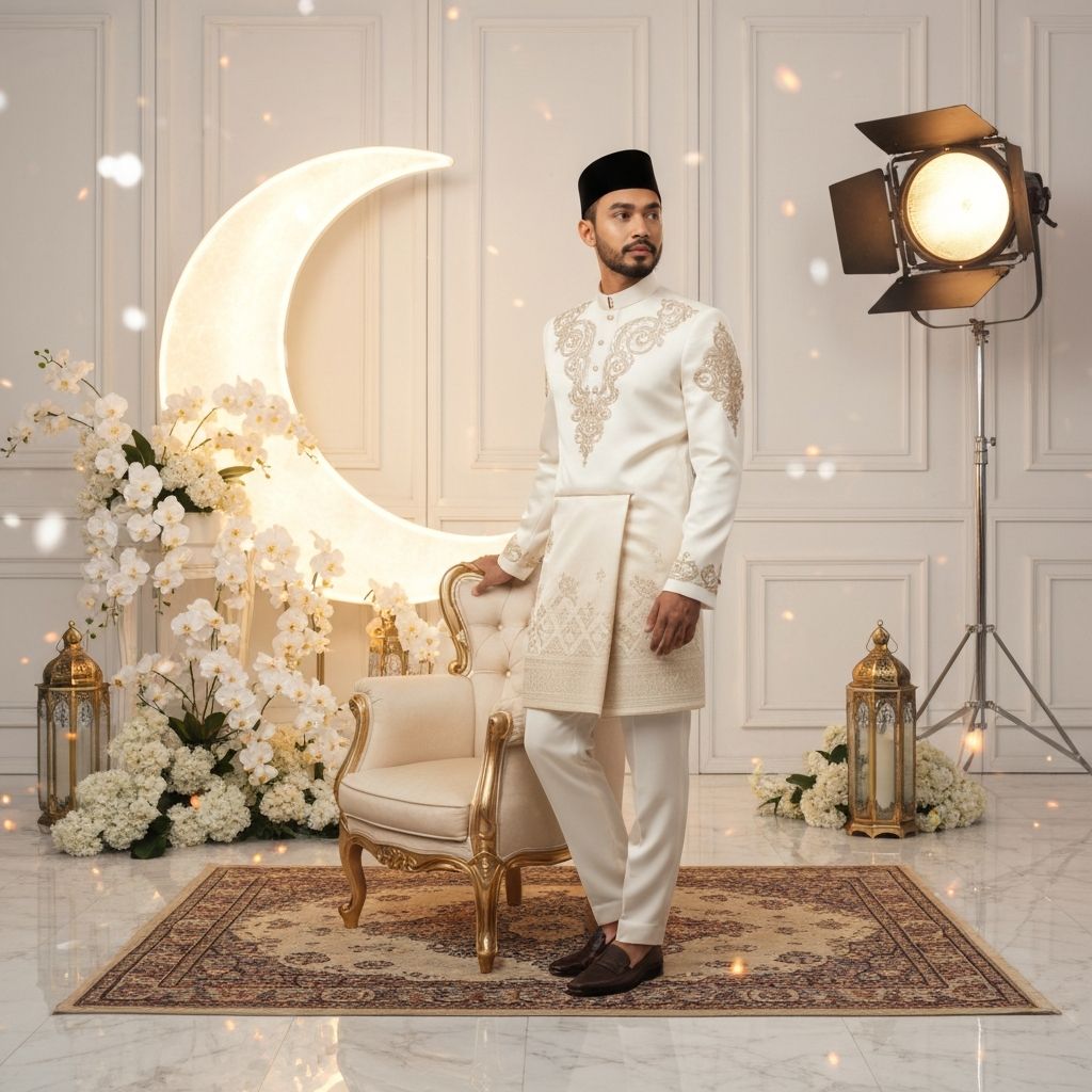 Ivory Cream - Gold Embroidery