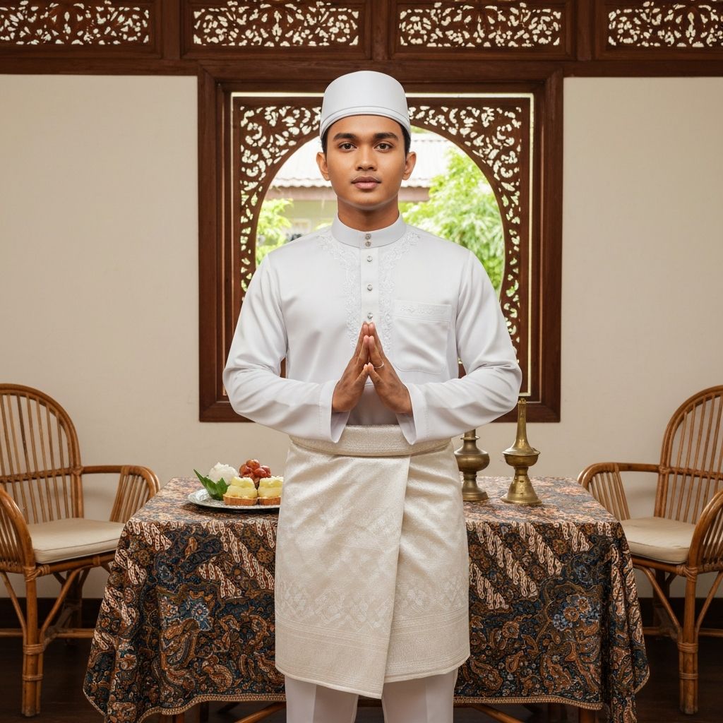 Studio Raya Lelaki - White Salam