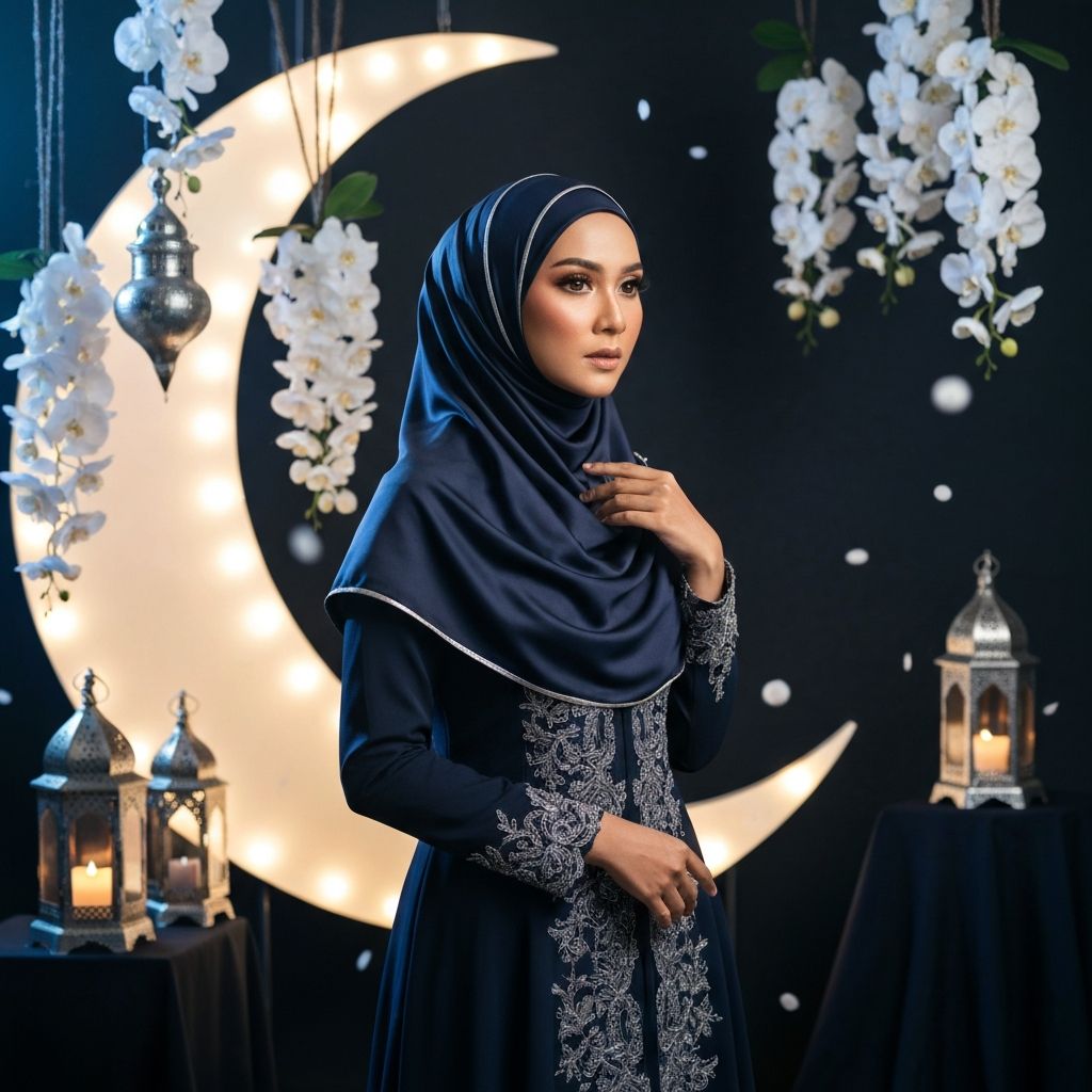 Midnight Navy - Silver Thread